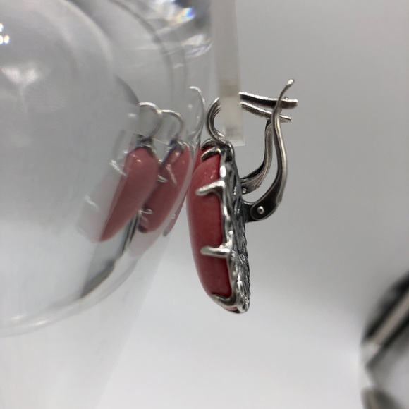 Rare Himalayan Agate Silver Earrings - Picture 6 of 13